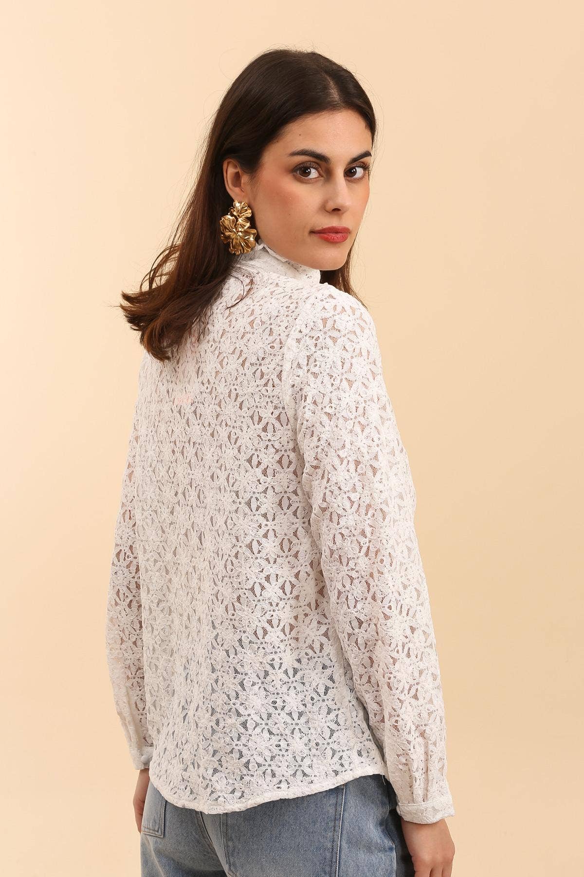 Ruffle Lace Blouse