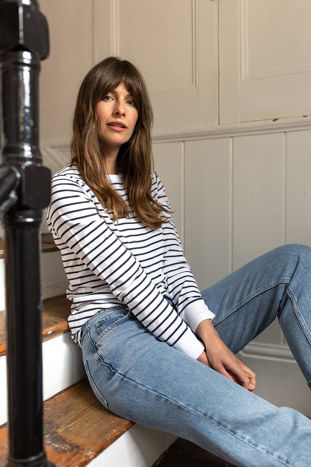 Cuff Sleeve Navy Breton