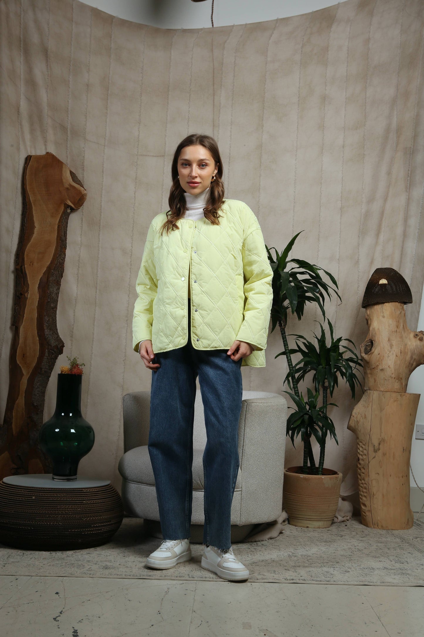 Lime Quilted Jacket