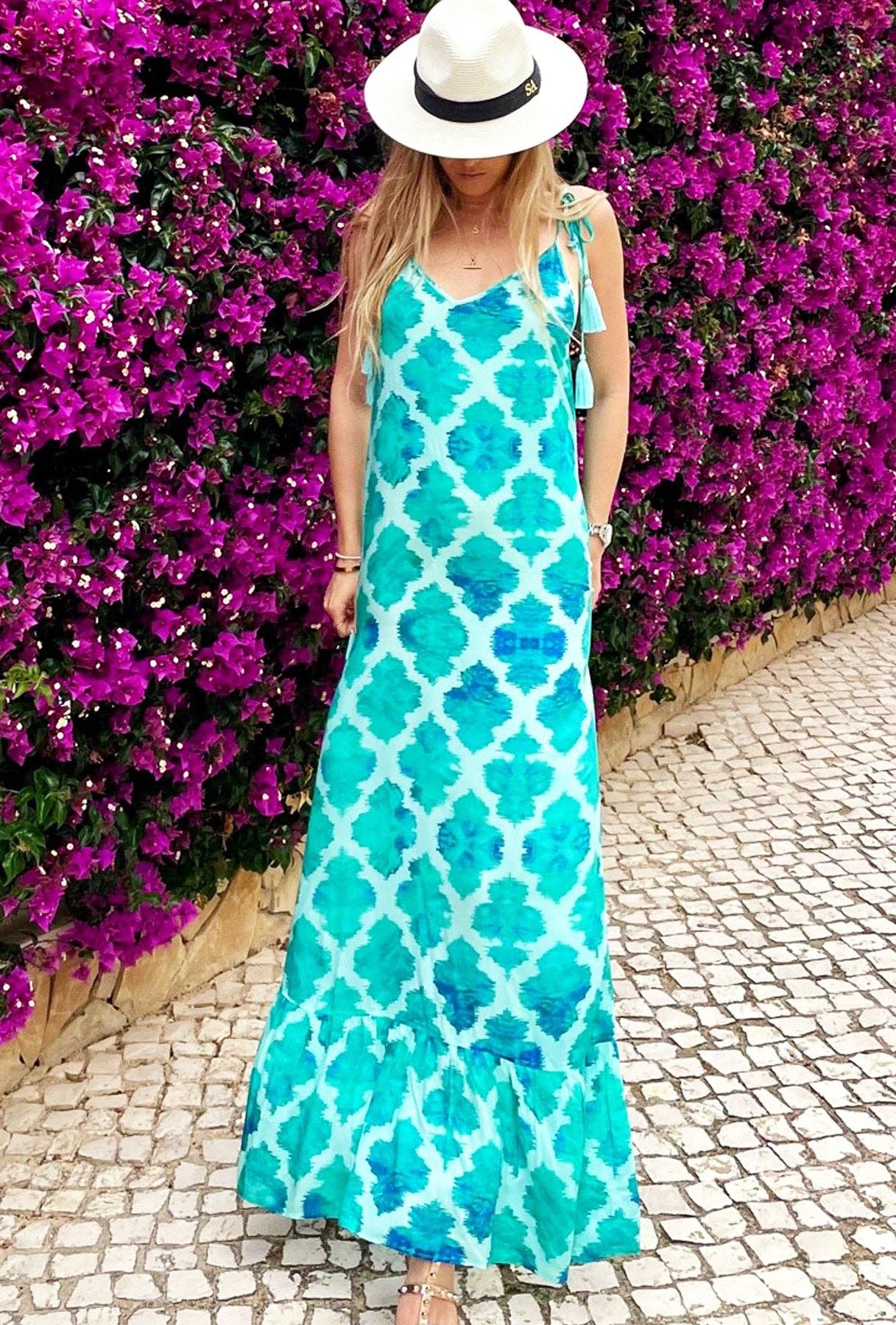 Jade Paradise Maxi Sun Dress