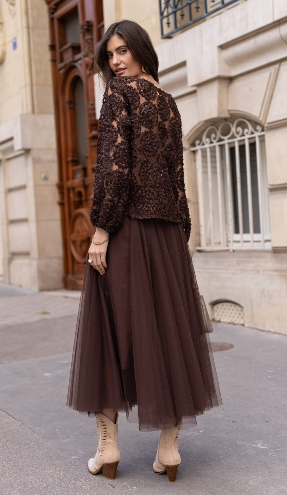 Chocolate Tulle Skirt