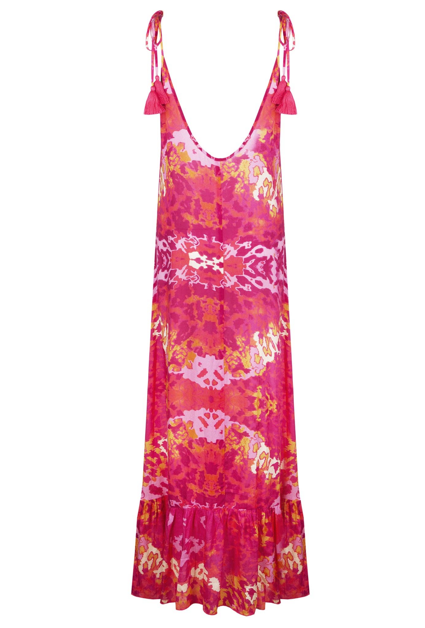 Exotic Pink Maxi Sun Dress