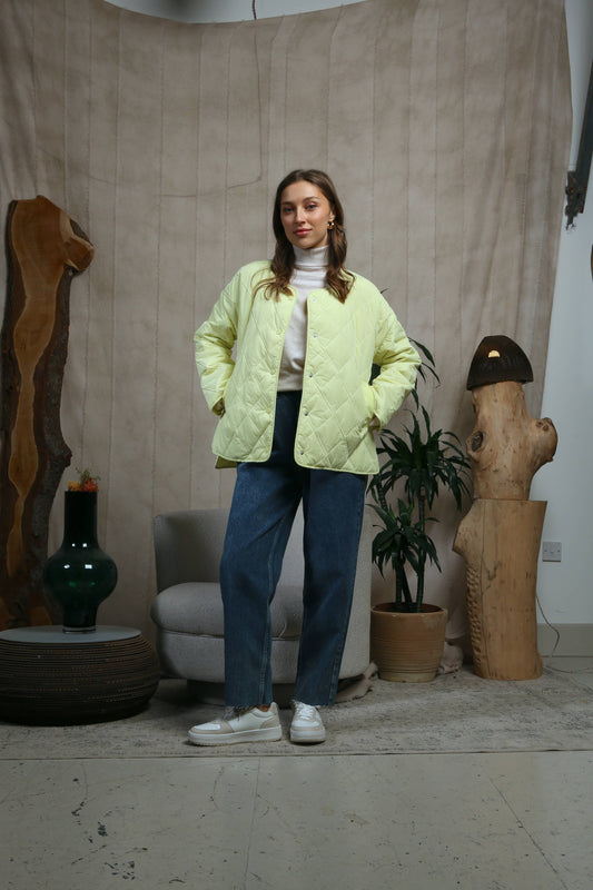 Lime Quilted Jacket