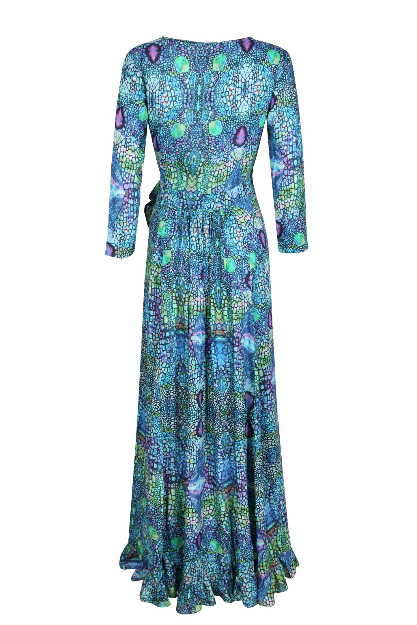 Blue Iguana Maxi Ruffle Wrap Dress