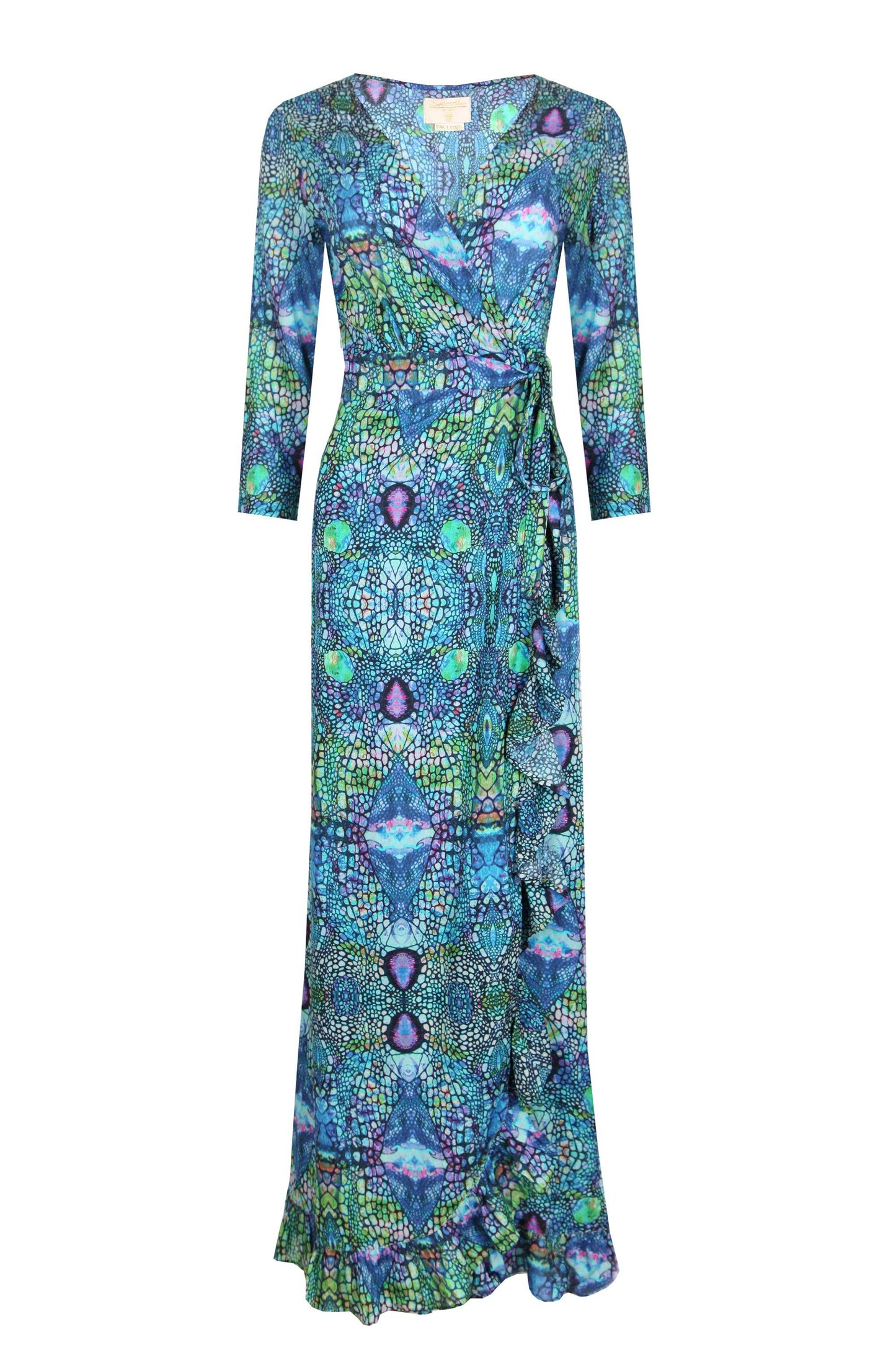 Blue Iguana Maxi Ruffle Wrap Dress