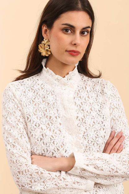 Ruffle Lace Blouse