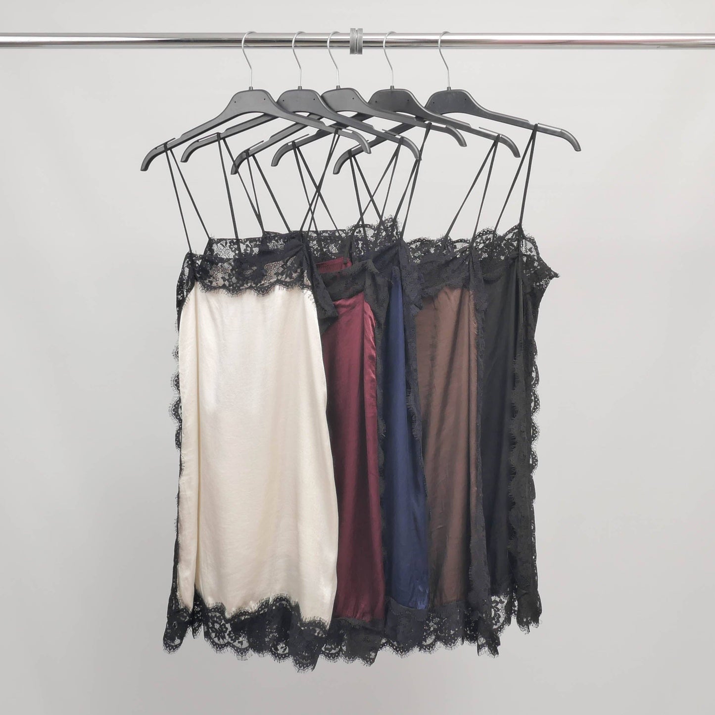 Midnight Blue Satin Tank Top