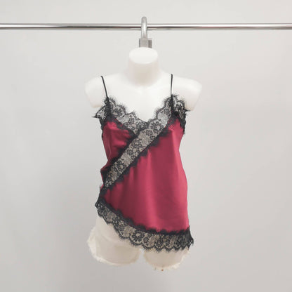 Bordeaux Satin Lace Camisole