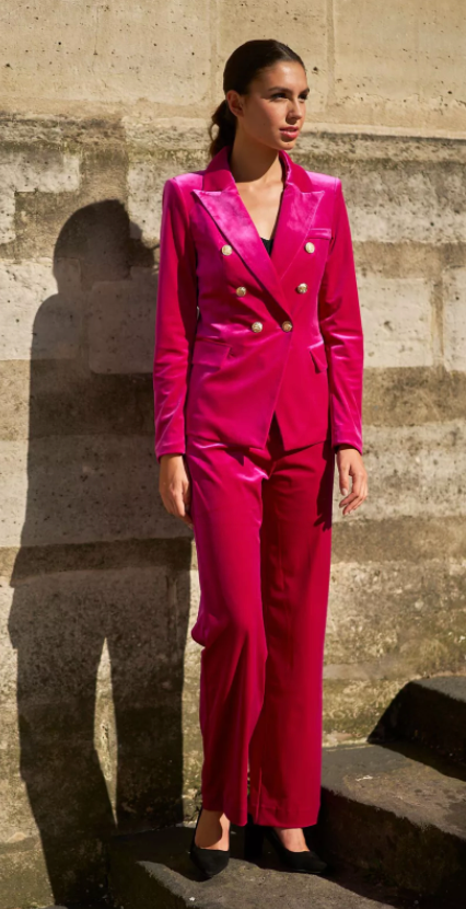 Hot Pink Velvet Trousers