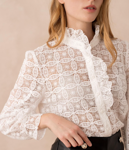 Ruffle Lace Blouse