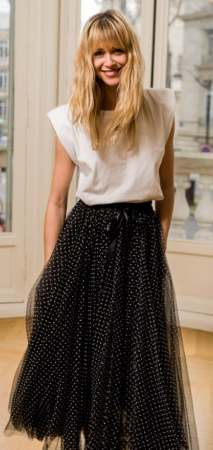 Polka Dot Tulle Skirt