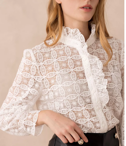 Ruffle Lace Blouse