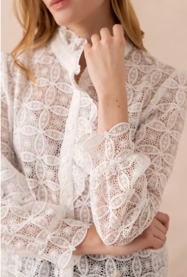 Ruffle Lace Blouse