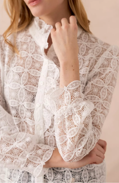 Ruffle Lace Blouse