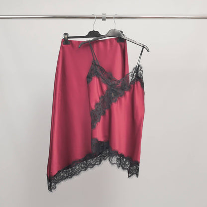 Bordeaux Satin Lace Camisole